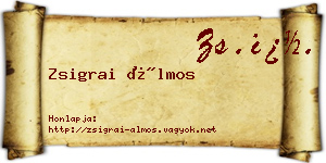 Zsigrai Álmos névjegykártya